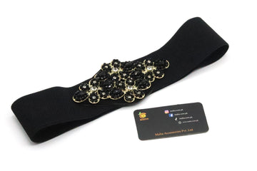 Wide Elastic leather Belt